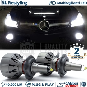 Kit LED H7 para Mercedes SL R230 Facelift Luces de Cruce CANbus 111W | 6000K 19000LM