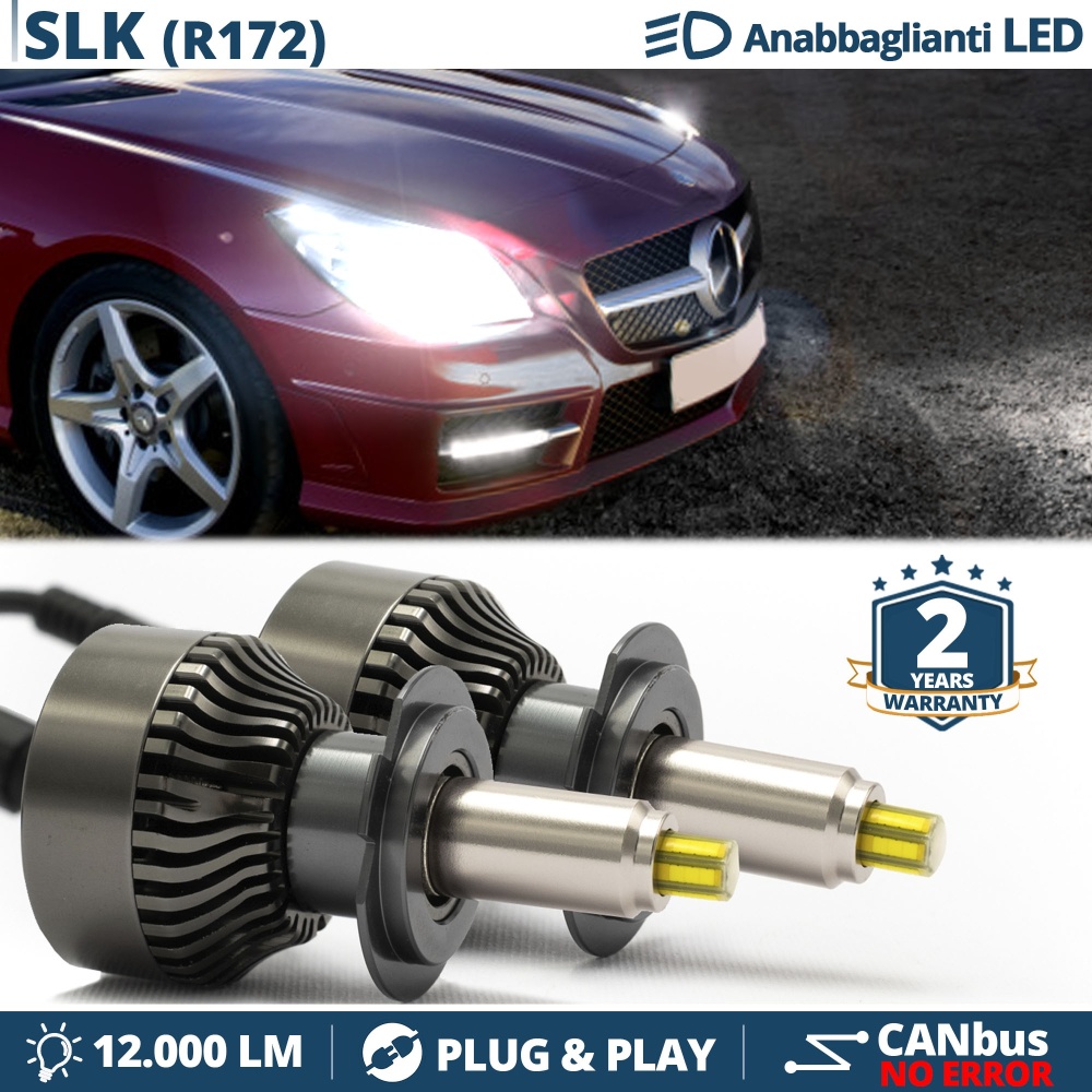 Kit Led H7 per Mercedes SLK R172 Luci Bianche Anabbaglianti CANbus | 6500K 12000LM