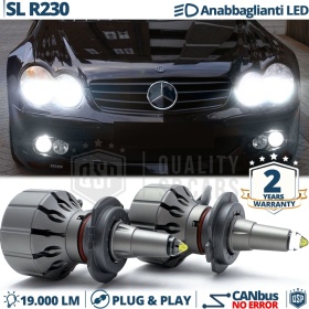 Kit LED H7 para Mercedes SL R230 Luces de Cruce CANbus 111W | 6000K 19000LM