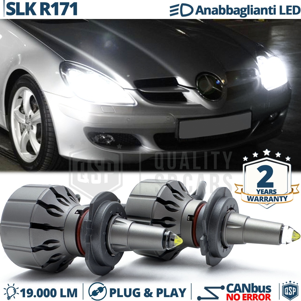 Bombillas LED H7 para Mercedes SLK R171 Luces de Cruce Lenticulares CANbus 111W 19000LM