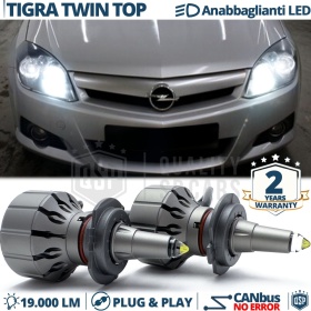 Kit LED H7 para Opel Tigra Twin Top Luces de Cruce Lenticulares CANbus | 6000K 19000LM