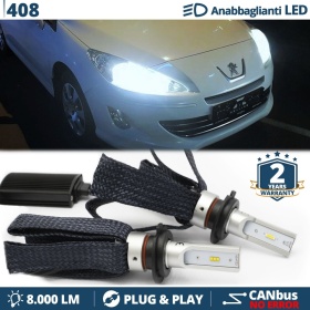 Kit LED H7 para Peugeot 408 Luces de Cruce CANbus | 6500K Blanco Frío 8000LM