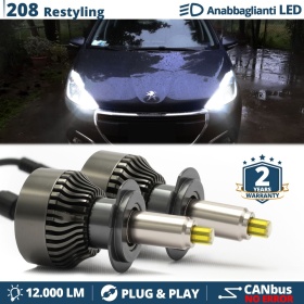 Kit LED H7 para Peugeot 208 Facelift Luces de Cruce Lenticulares | Bombillas Led Canbus 6500K 12000LM