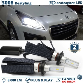 Kit LED H7 para Peugeot 3008 1 Facelift Luces de Cruce CANbus | 6500K Blanco Frío 8000LM
