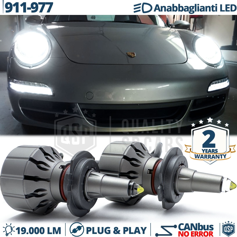 Kit LED H7 para Porsche 911 997 Luces de Cruce Lenticulares CANbus | 6000K 19000LM
