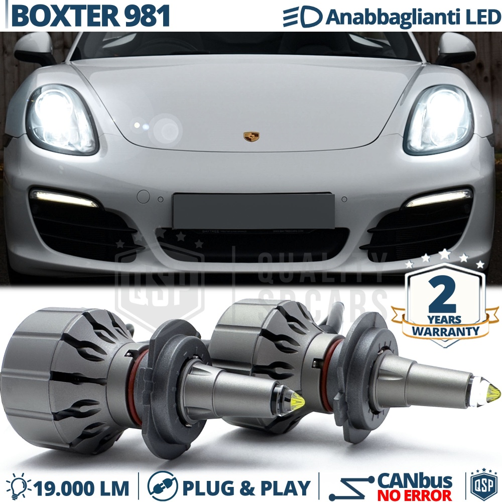 Kit LED H7 para Porsche Boxster 981 Luces de Cruce Lenticulares CANbus | 6000K 19000LM
