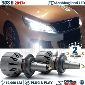 Kit LED H7 pour Peugeot 308 2 Phase 2 Feux de Croisement Lenticulaires CANbus | 6000K 19000LM