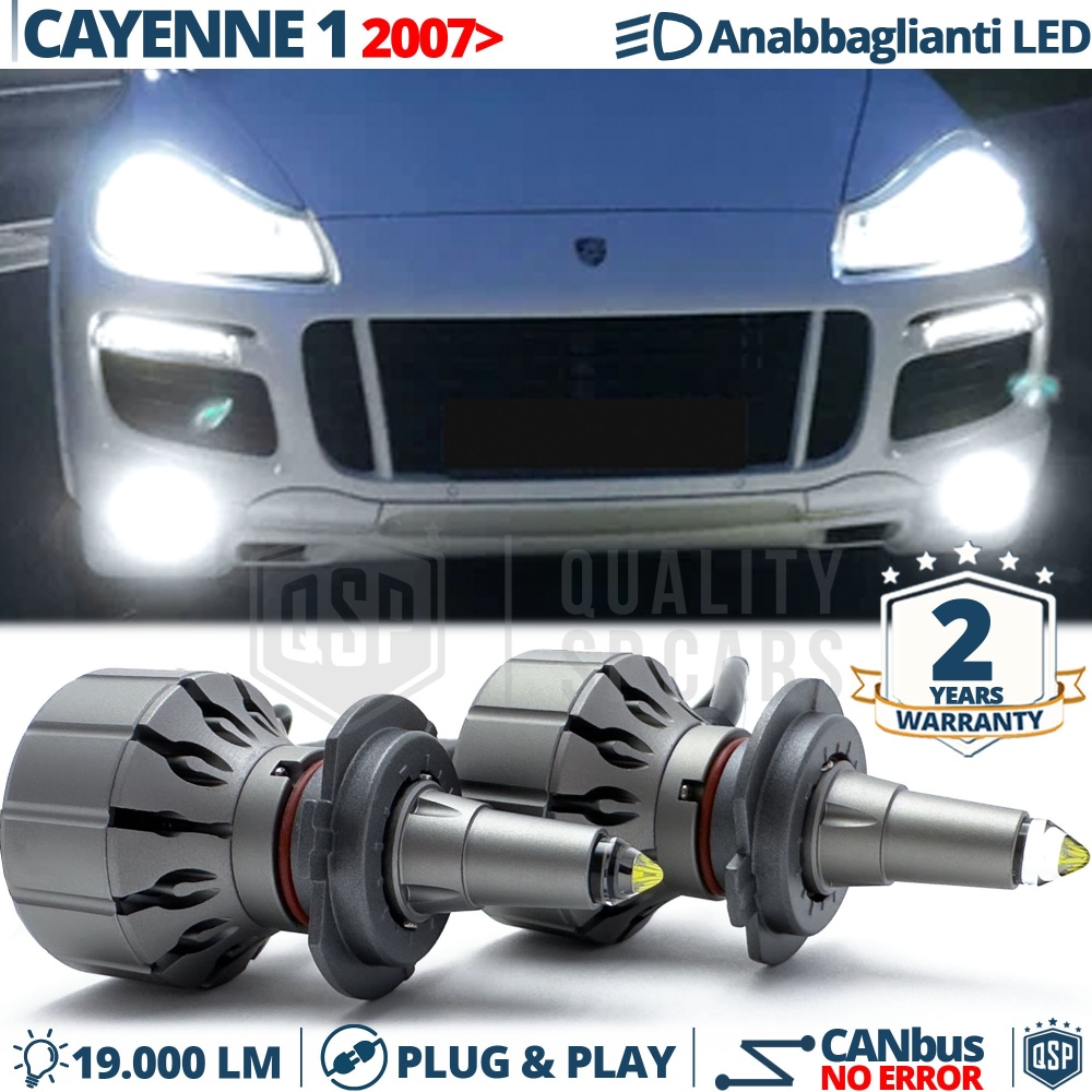 Kit LED H7 para Porsche Cayenne 955 07-10 Luces de Cruce Lenticulares CANbus | 6000K 19000LM