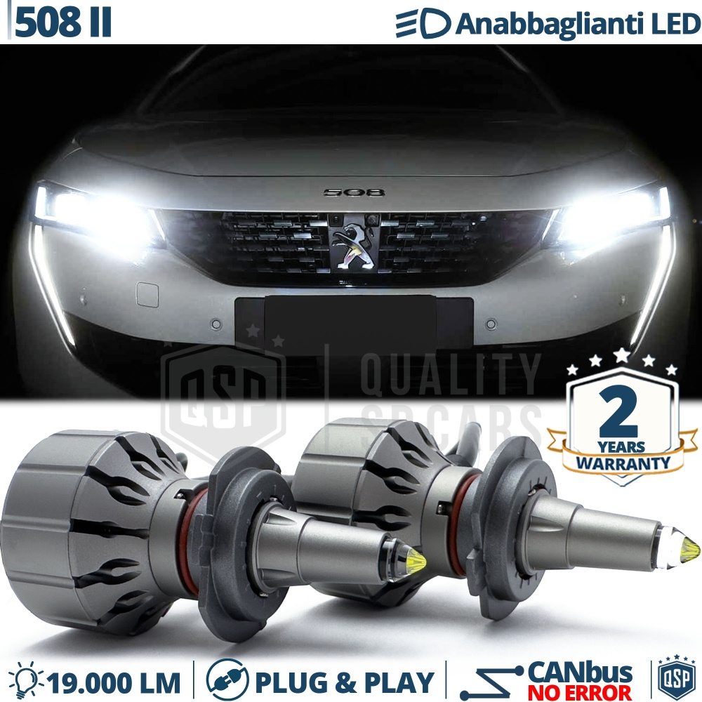 Kit LED H7 para Peugeot 508 2 Luces de Cruce Lenticulares CANbus | 6000K 19000LM