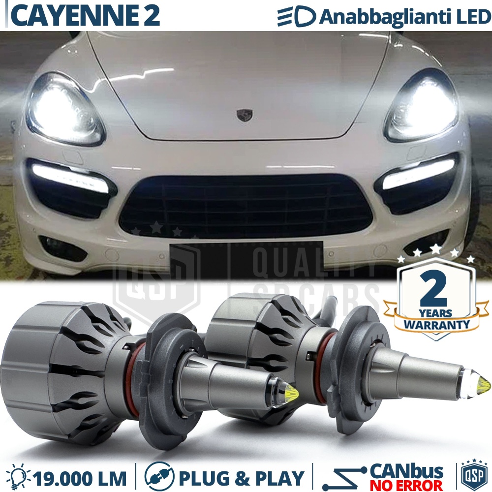 Kit LED H7 para Porsche Cayenne 2 92A Luces de Cruce Lenticulares CANbus | 6000K 19000LM