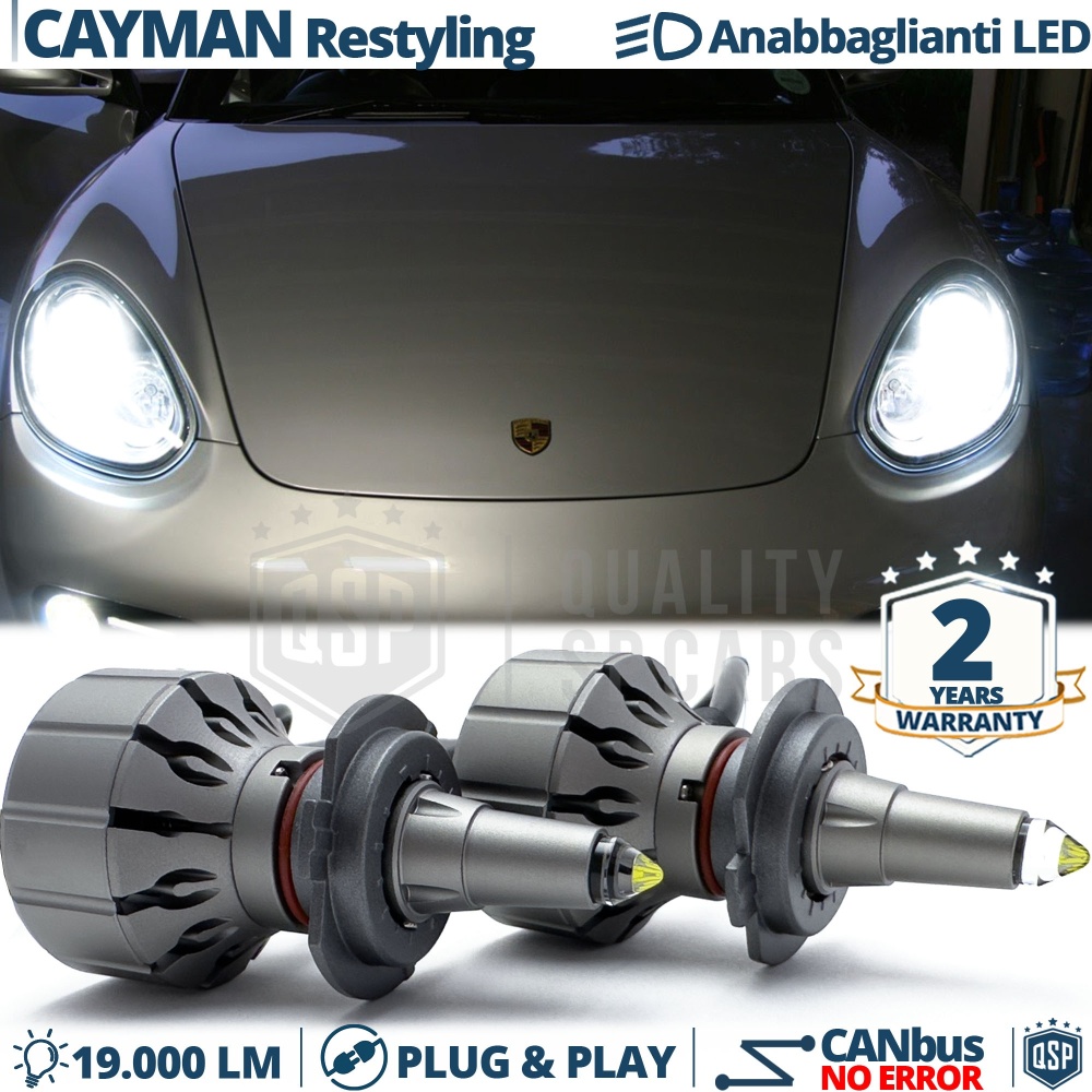 Kit LED H7 para Porsche Cayman 987 MK2 Luces de Cruce Lenticulares CANbus | 6000K 19000LM