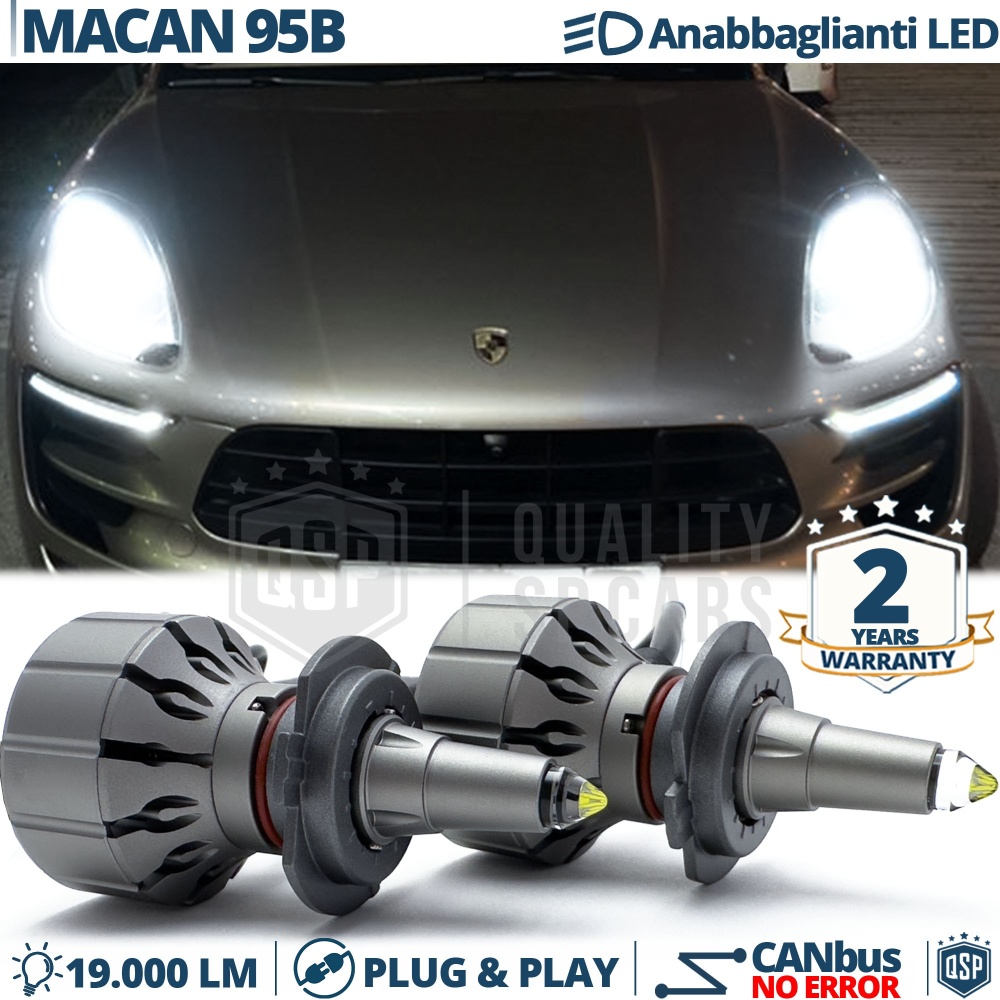 Kit LED H7 para Porsche Macan 95B Luces de Cruce Lenticulares CANbus | 6000K 19000LM