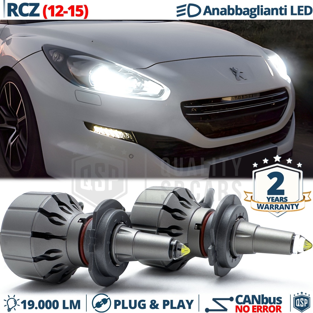 Kit LED H7 para Peugeot RCZ Facelift Luces de Cruce CANbus | 6000K 19000LM Blanco Frío