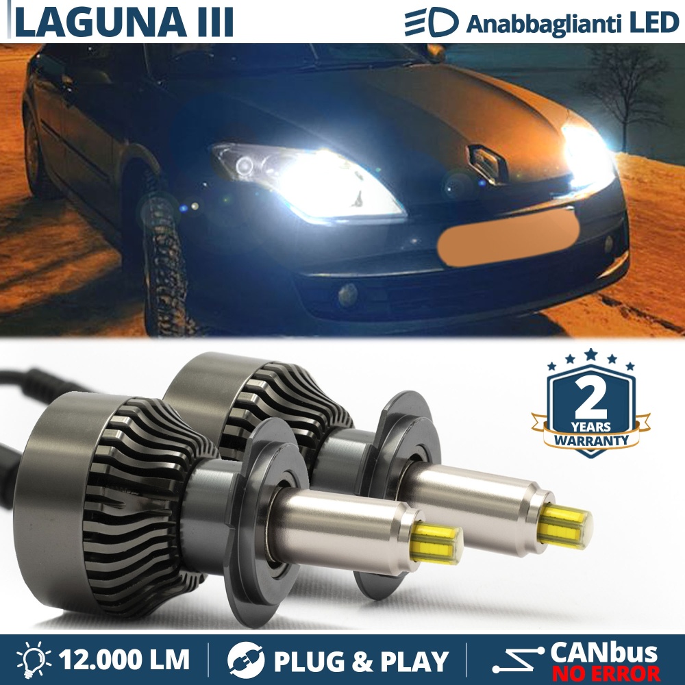 Kit LED H7 para Renault Laguna 3 Luces de Cruce | Bombillas Led Canbus 6500K 12000LM