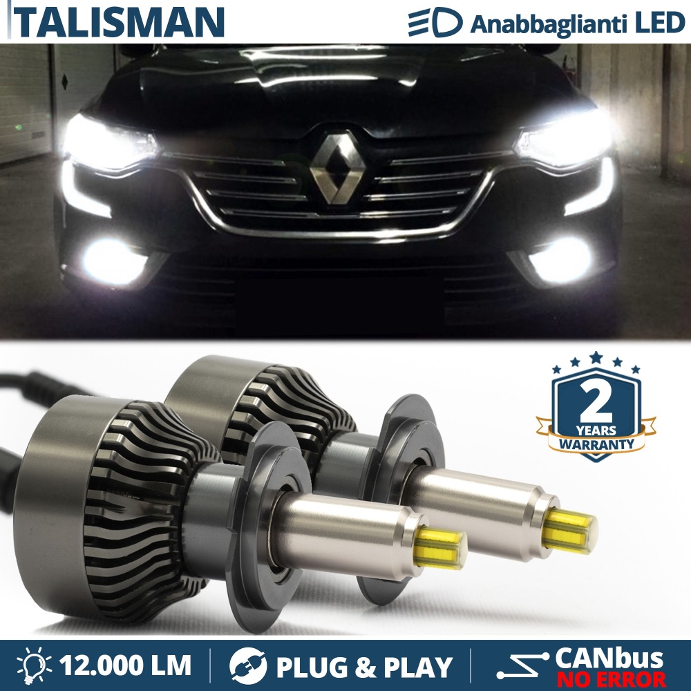 Kit LED H7 para Renault TALISMAN Luces de Cruce | Bombillas Led Canbus 6500K 12000LM