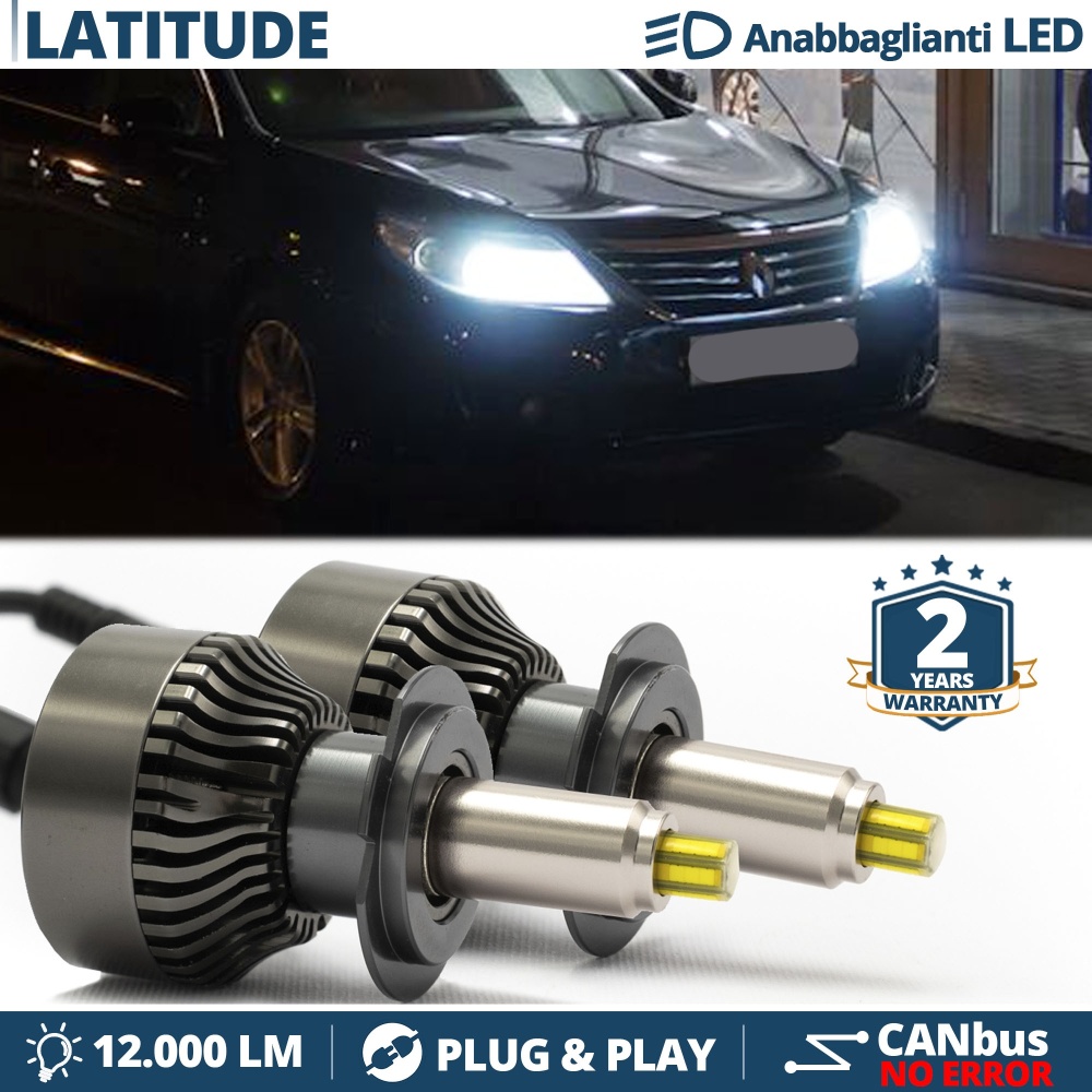 Kit LED H7 para Renault LATITUDE Luces de Cruce | Bombillas Led Canbus 6500K 12000LM