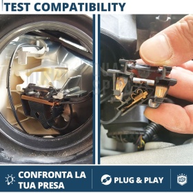 2X Adaptatores del Retenedor Soporte Bombilla para Montaje KIT LED H1 para FORD FOCUS 3 Facelift (2014-2018) Luces de CARRETERA