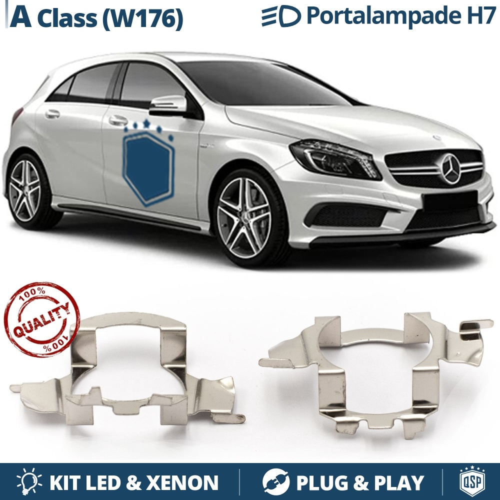 2X Adaptatores Soporte Bombilla para Mercedes Clase A W176 (2012-2018) para Montaje KIT LED H7 2X Adaptatores Soporte Bombilla para Mercedes Clase A W176 (2012-2018) para Montaje KIT LED H7