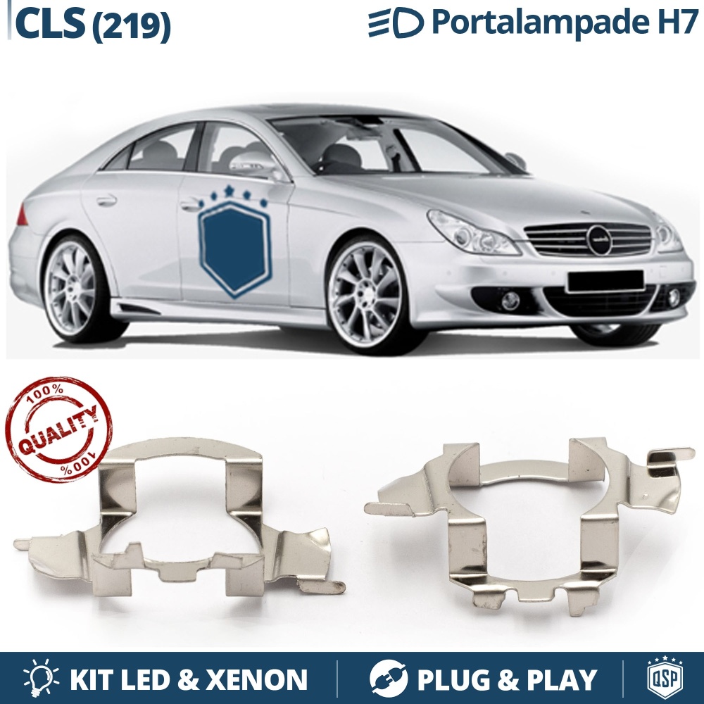 2X Adaptatores Soporte Bombilla para Mercedes CLS C219 (04-10) para Montaje KIT LED H7 2X Adaptatores Soporte Bombilla para Mercedes CLS C219 (04-10) para Montaje KIT LED H7