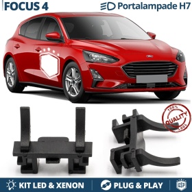 2x Adattatori Portalampada per Ford Focus mk4 (dal 2018) Anabbaglianti Montaggio Kit Led H7