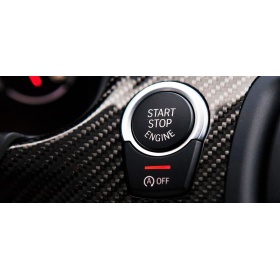 LLAVE BOTÓN DE ENCENDIDO DEL MOTOR NEGRO "START STOP ENGINE" EN ABS PARA BMW VERSIONES F y G con Bóton OFF, ANTICHUADO NO HUELLAS