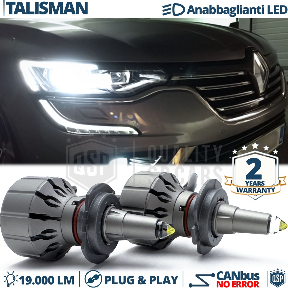 Kit LED H7 para Renault Talisman Luces de Cruce Lenticulares CANbus | 6000K 19000LM