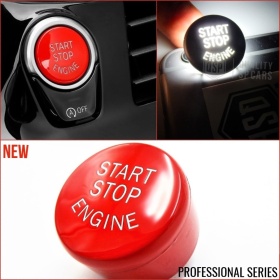 LLAVE BOTÓN DE ENCENDIDO DEL MOTOR ROJO "START STOP ENGINE" EN ABS PARA BMW VERSIONES F y G con Bóton OFF, ANTICHUADO NO HUELLAS