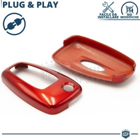 Funda Rígida Llave Mando Roja para Ford FOCUS 3 | Carcasa Protectora en Abs Térmico