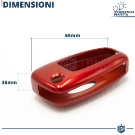Funda Rígida Llave Mando Roja para Ford FOCUS 3 | Carcasa Protectora en Abs Térmico