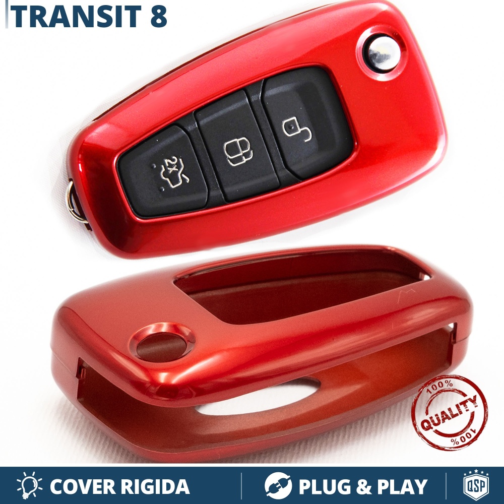 Funda Rígida Llave Mando Roja para Ford TRANSIT MK8 | Carcasa Protectora en Abs Térmico Funda Rígida Llave Mando Roja para Ford TRANSIT MK8 | Carcasa Protectora en Abs Térmico