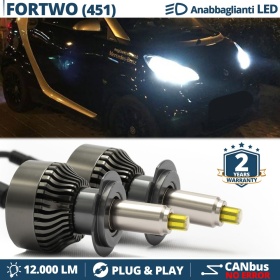 Kit LED H7 para Smart FORTWO W451 Luces de Cruce | Bombillas Led Canbus 6500K 12000LM