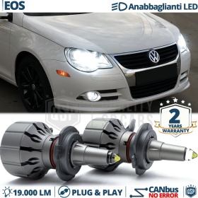 Kit LED H7 para Volkswagen EOS Luces de Cruce Lenticulares CANbus | 6000K 19000LM