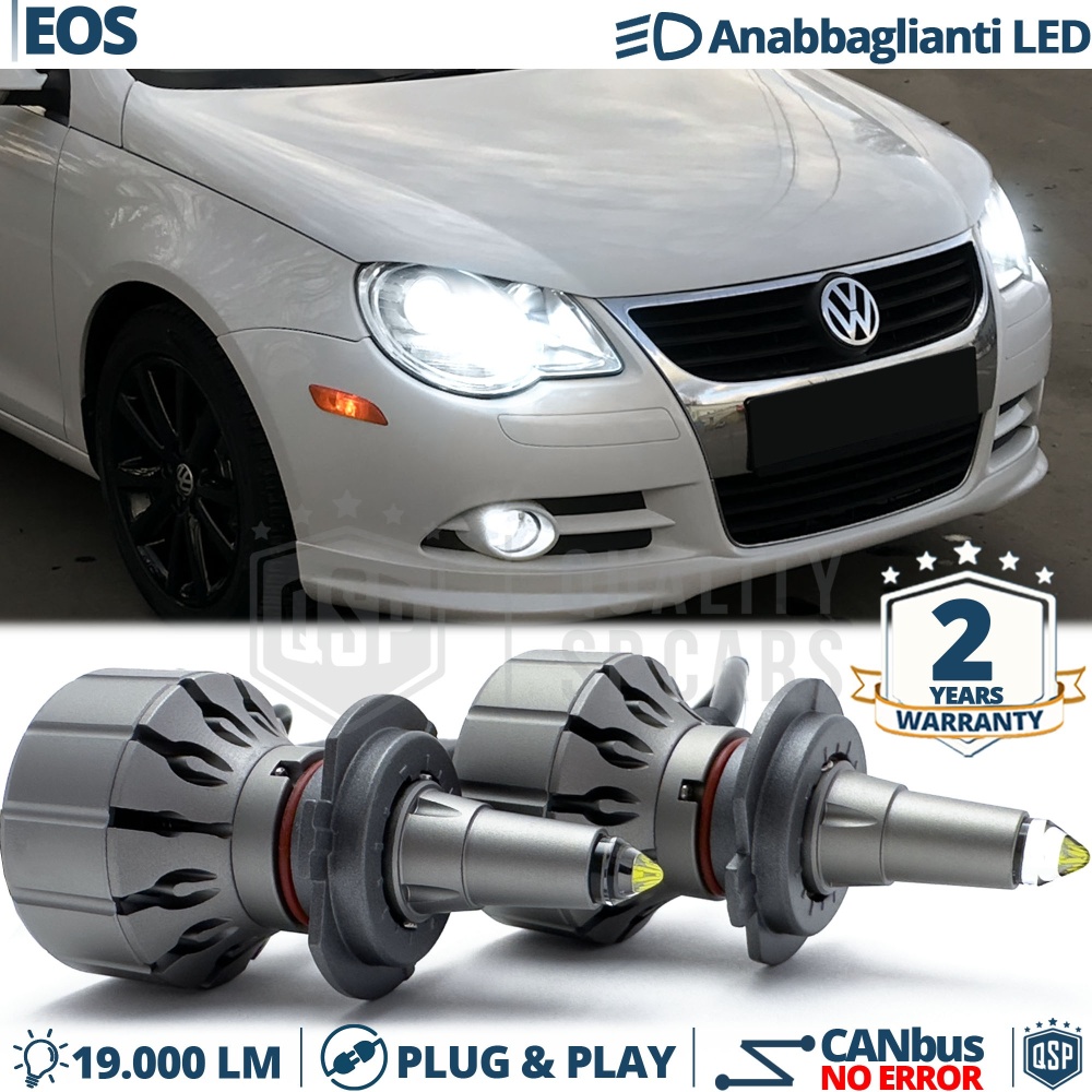 Kit LED H7 para Volkswagen EOS Luces de Cruce Lenticulares CANbus | 6000K 19000LM
