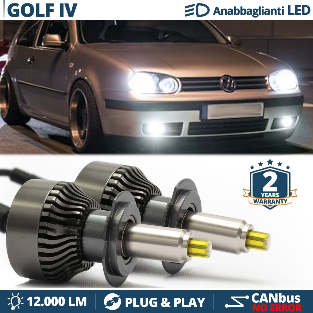 Kit LED H7 para Volkswagen GOLF 4 Luces de Cruce | Bombillas Led Canbus 6500K 12000LM