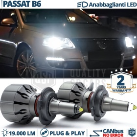 Kit LED H7 para Volkswagen PASSAT B6 Luces de Cruce Lenticulares CANbus | 6000K 19000LM