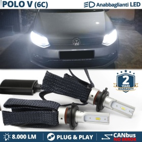 Kit LED H7 para Vw POLO 6C Luces de Cruce CANbus | 6500K Blanco Frío 8000LM