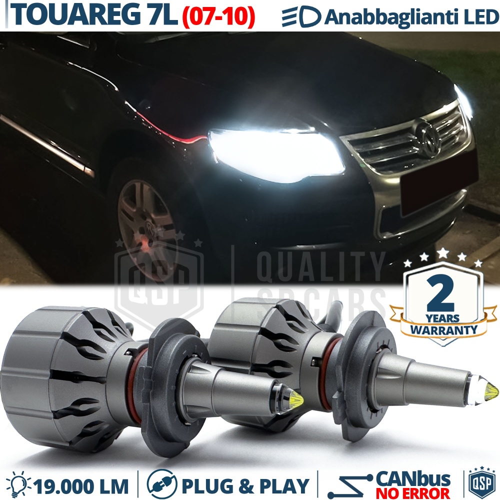 Kit LED H7 para Vw TOUAREG 7L FACELIFT Luces de Cruce Lenticulares CANbus | 6000K 19000LM