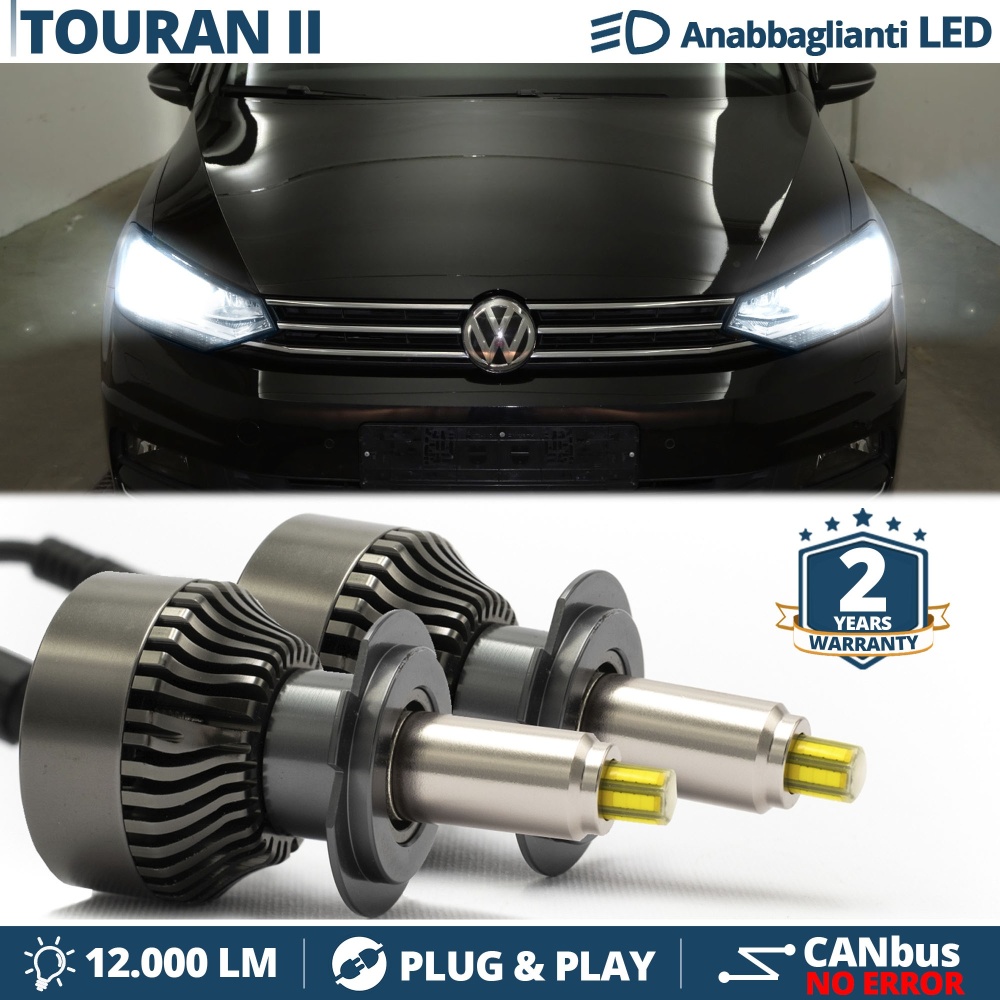 Kit LED H7 para VW TOURAN 2 Luces de Cruce | Bombillas Led Canbus 6500K 12000LM
