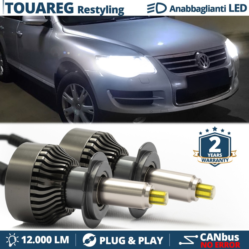 Kit LED H7 para Vw TOUAREG 7L 07-10 Luces de Cruce | Bombillas Led Canbus 6500K 12000LM