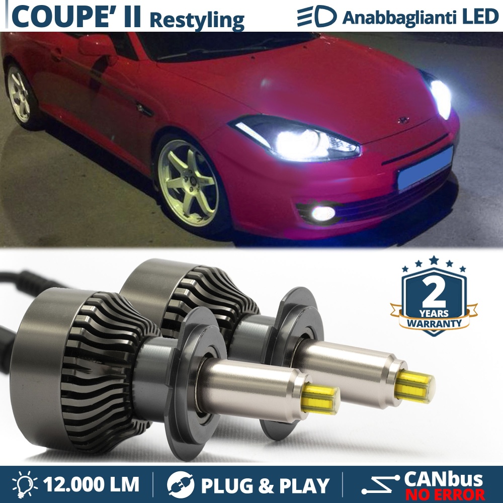 Kit LED H7 para Hyundai COUPÉ 2 07-09 Luces de Cruce | Bombillas Led Canbus 6500K 12000LM