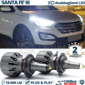 Kit LED H7 para Hyundai SANTA FE 3 Luces de Cruce Lenticulares CANbus | 6000K 19000LM
