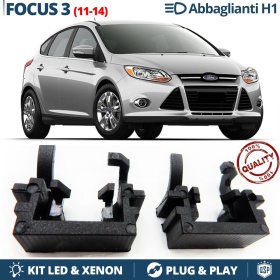 2X Scheinwerfer Lampe Halter Adapter KIT H1 LED Halterung für FORD FOCUS 3 (2011-2014) FERNLICHT