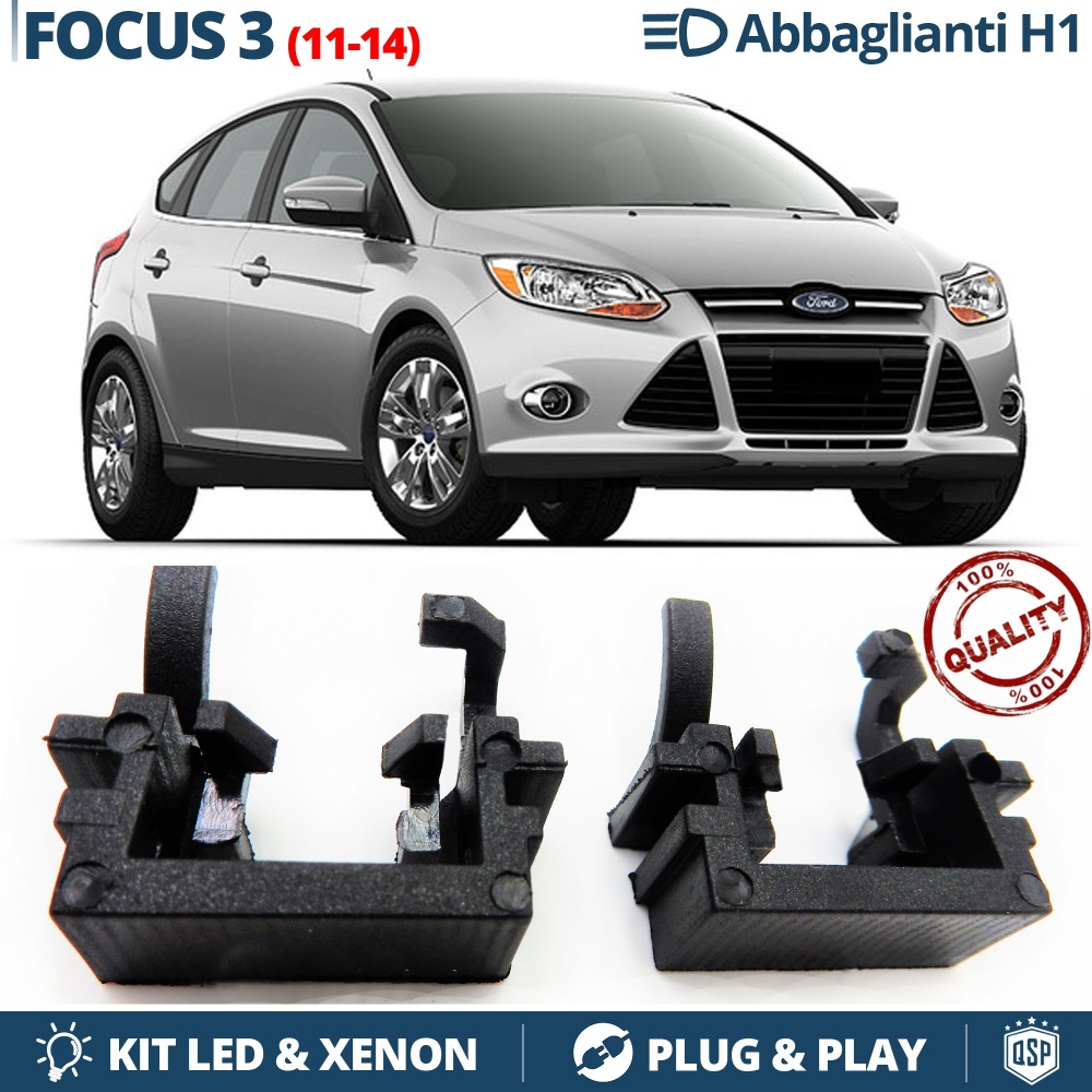 2X Scheinwerfer Lampe Halter Adapter KIT H1 LED Halterung für FORD FOCUS 3 (2011-2014) FERNLICHT