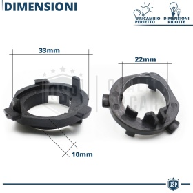 2 Adaptatores H1 del Retenedor Soporte Bombilla para Montaje KIT LED H1 para Kia