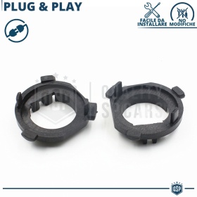 2 Adaptatores H1 del Retenedor Soporte Bombilla para Montaje KIT LED H1 para Kia