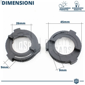 2 Adapters Bulbs Holder for Ford LED KIT H7 Installation