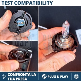 2 Adattatori Portalampada LED H7 Per Ford Fiesta 7, Anabbaglianti Bloccaggio Kit LED, Xenon