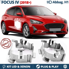 2 Adapters Bulbs Holder for LED KIT H1 Installation for Ford Focus 4, High Beam