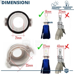 2X ADAPTORES del Retenedor Soporte Bombilla para Montaje KIT LED H7 /Xenon para BMW