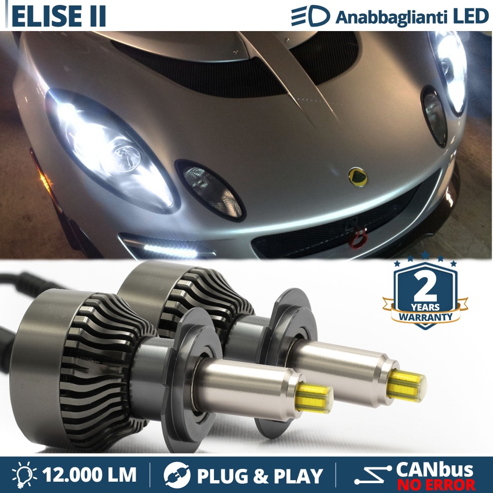 Kit LED H7 para LOTUS ELISE 2 Luces de Cruce | Bombillas Led Canbus 6500K 12000LM